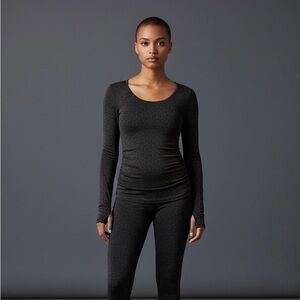 Athleta like new Shimmery Black Long Sleeve Top
